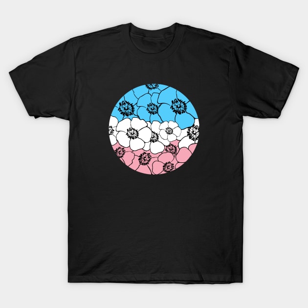 Trans Flowers T-Shirt by Pridish